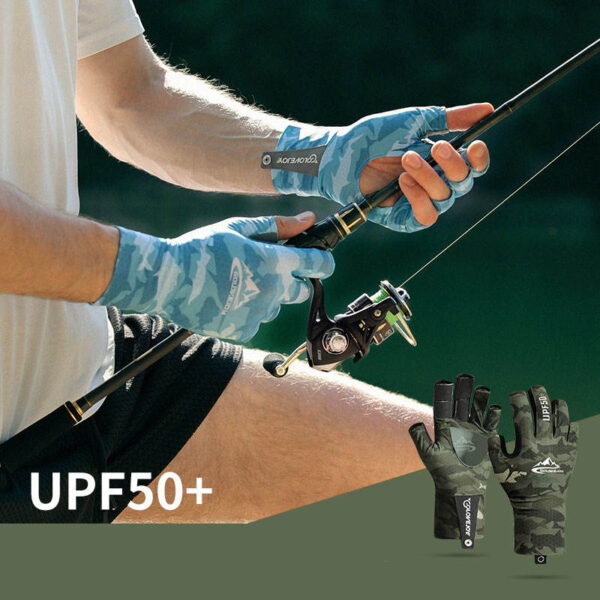 Lure Fishing Gloves Half Finger Sun protection Ice silk - Image 4