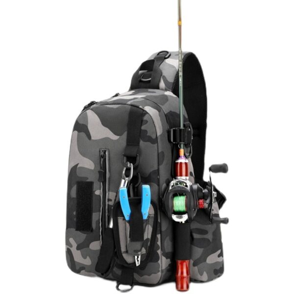 Fishing Pole Bag Diagonal Span Multifunctional Chest Bag - Image 5